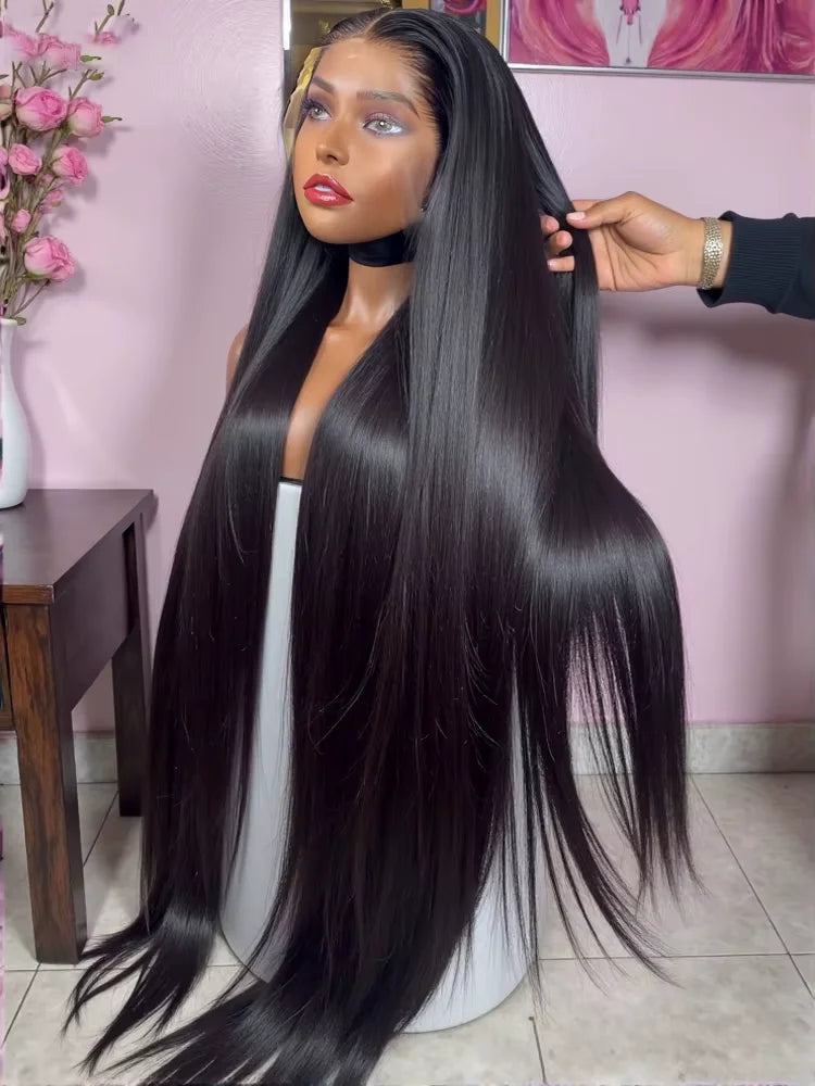 30 36 inch Bone Straight Human Hair Wigs 13x4 Hd Lace Frontal Wig Brazilian 13x6 Straight Lace Front Human Hair Wig For Women