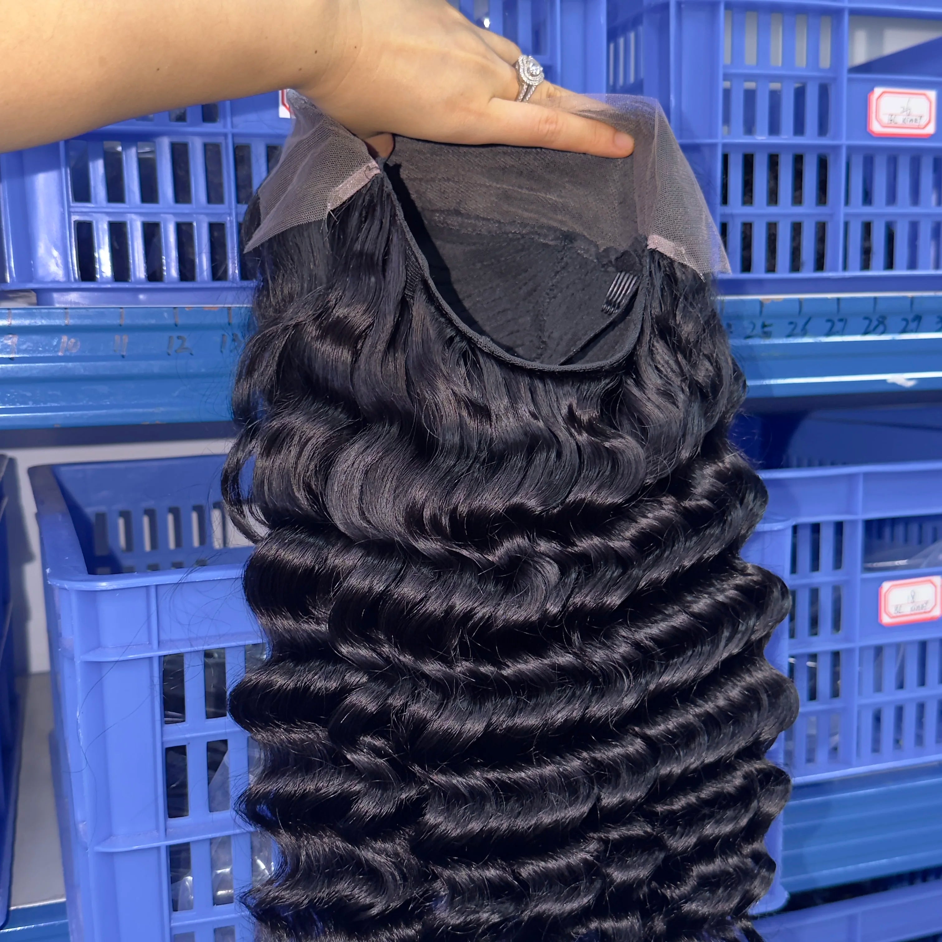 Wholesale Raw Vietnamese Burmese Curly Hair Wigs HD Lace Front Virgin Spanish Curly Human Hair Glueless Unprocessed Wigs 30inch