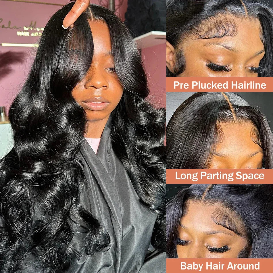 28 30  Inch Body Wave Lace Frontal Wigs Human Hair 13x6 Hd Lace Front Wig Human Hair Wigs 150 Density 13x6 Lace for Black Women