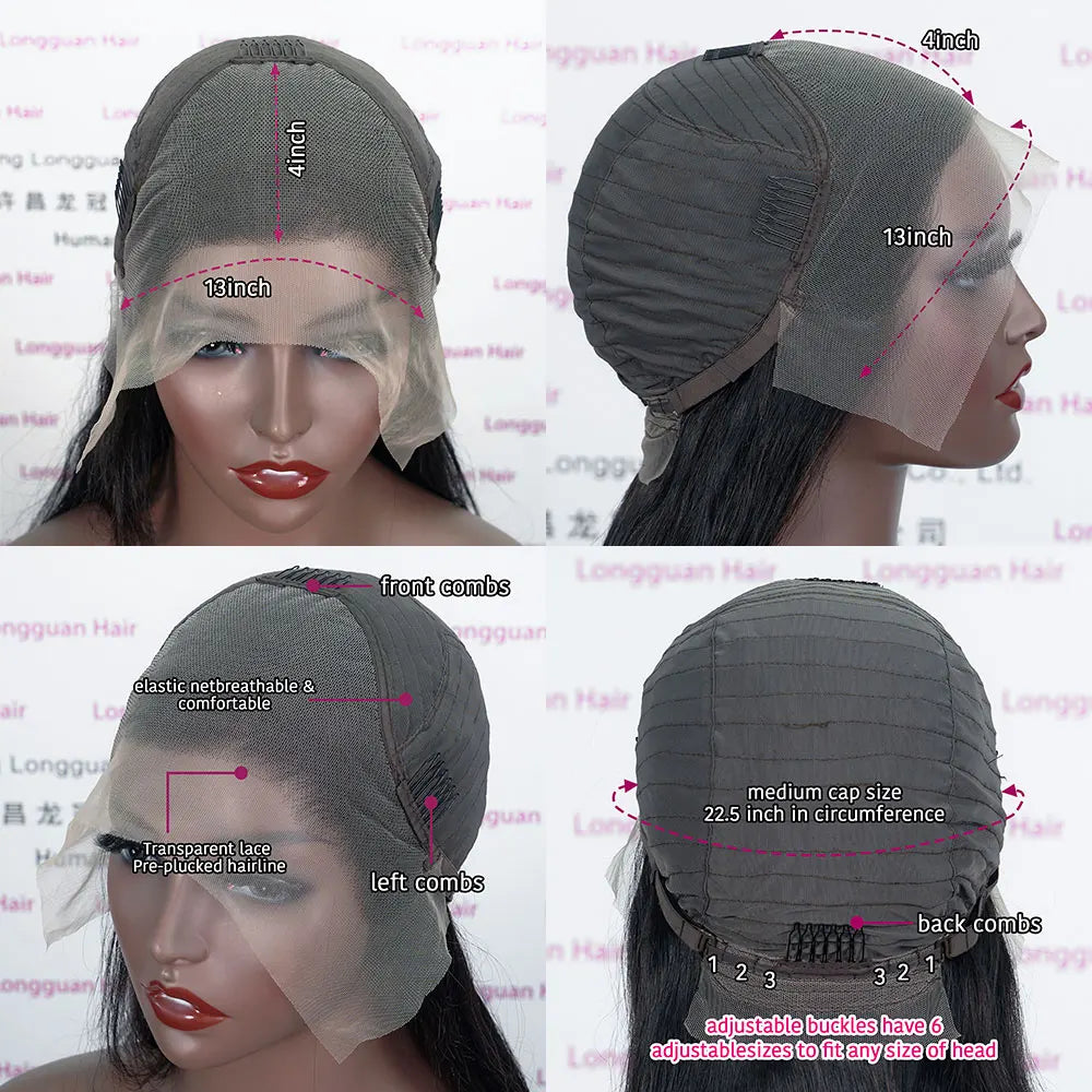 Xuchang P4/27 Color Deep Wave Human Hair Wholesale Customization  Hair Wig Lace Front 13x4 Remy Human Hair Wigs