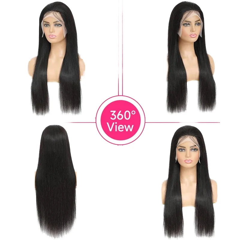 13x4 Straight Hair Wigs Human Hair Glueless Full HD Modern Transparent Lace Front Wigs Bone Straight Remy Hair HD Lace Wig