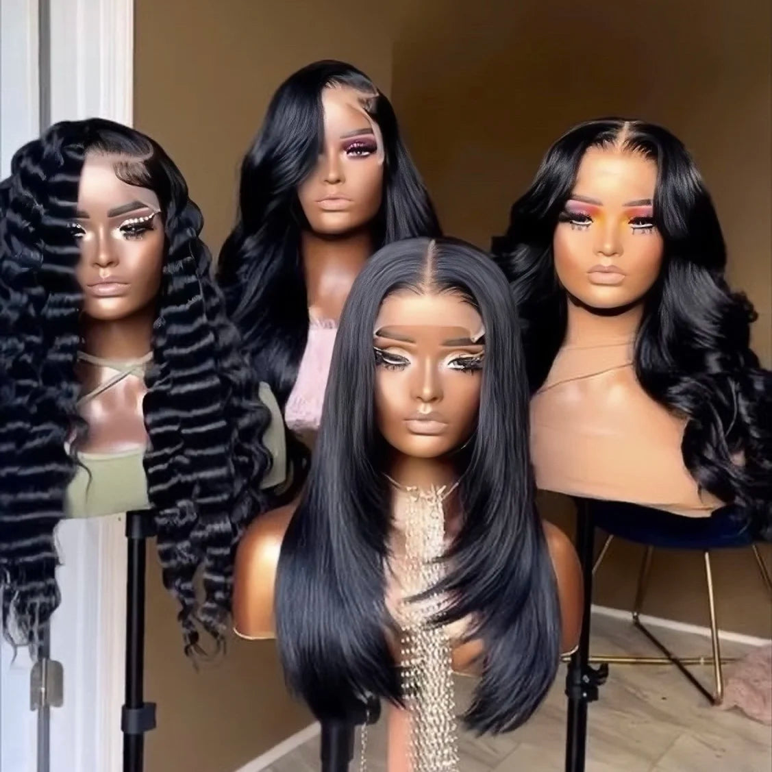Wholesale 180% HD Lace Front Glueless Deep Wave Wig Original Vietnamese Raw Hair Wig Brazilian Natural Human Hair Wigs for Women