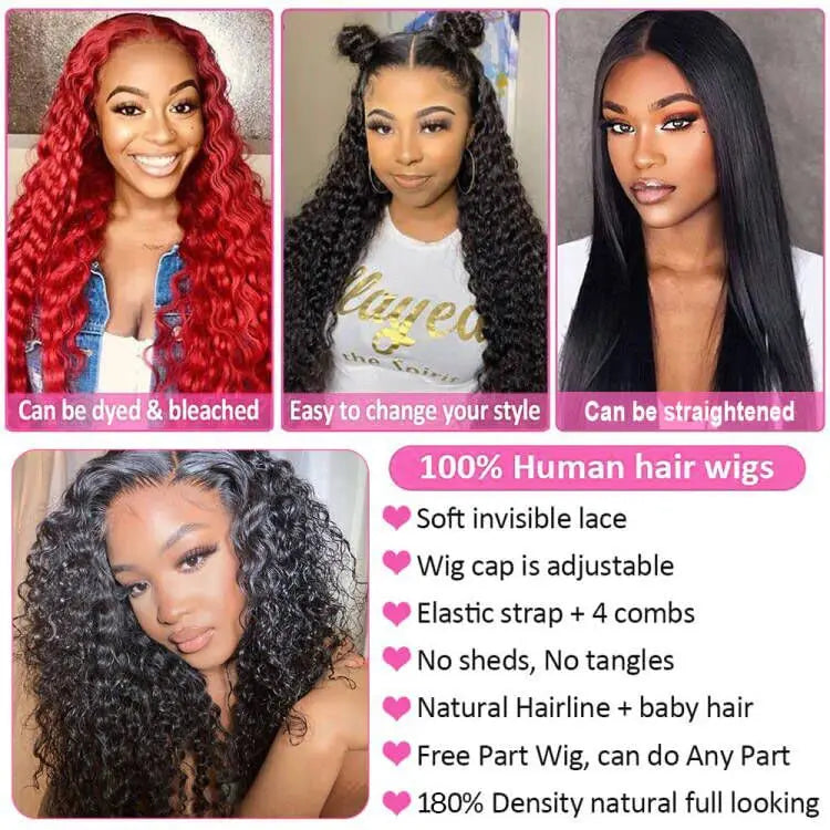 Water Wave HD Lace Wig Vendors Full Front Human Hair Wigs Original Vietnamese Raw Hair Transparent Frontal Lace Wigs Human Hair