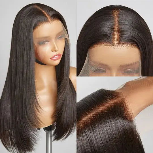Unprocessed Indian Virgin Cuticle Aligned Human Hair Wigs Body Wave 13x4 Transparent Lace Frontal Natural Color Wigs