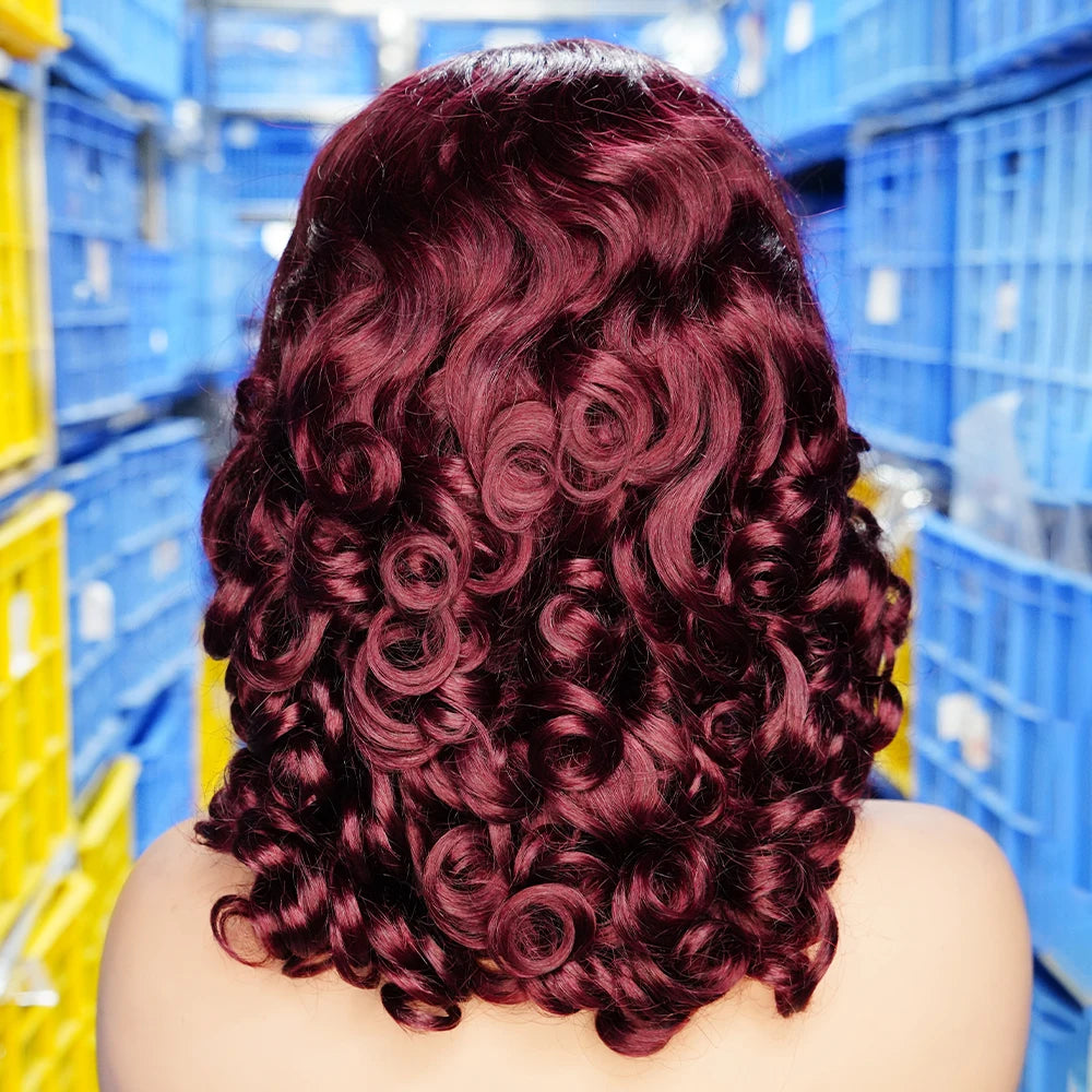 13x4 Hd Lace Water Deep Wave Frontal Wig Highlight Honey Brown Glueless Curly Human Hair Wigs Colored Bob for Women 30 Inch