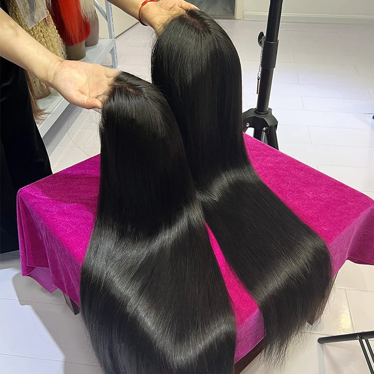 Raw 13x6 Straight Indian Hair Wigs Human Hair Glueless Full Hd Transparent Lace Front Wigs Bone Straight Remy Hair Hd Lace Wig