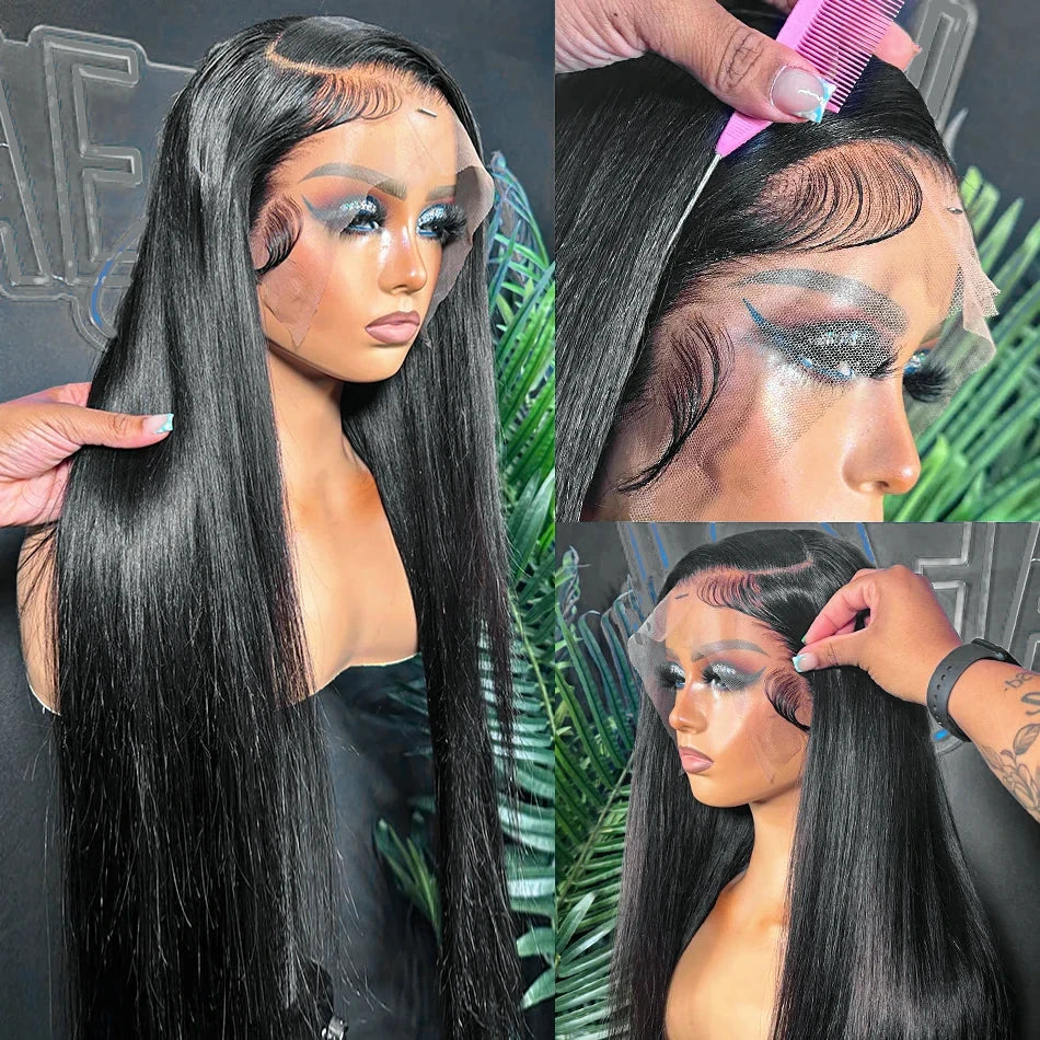 Raw Indian Hair Lace Front Wigs Virgin Cuticle Aligned Glueless Full Lace Human Hair Wigs HD Lace Frontal Wigs for Black Women