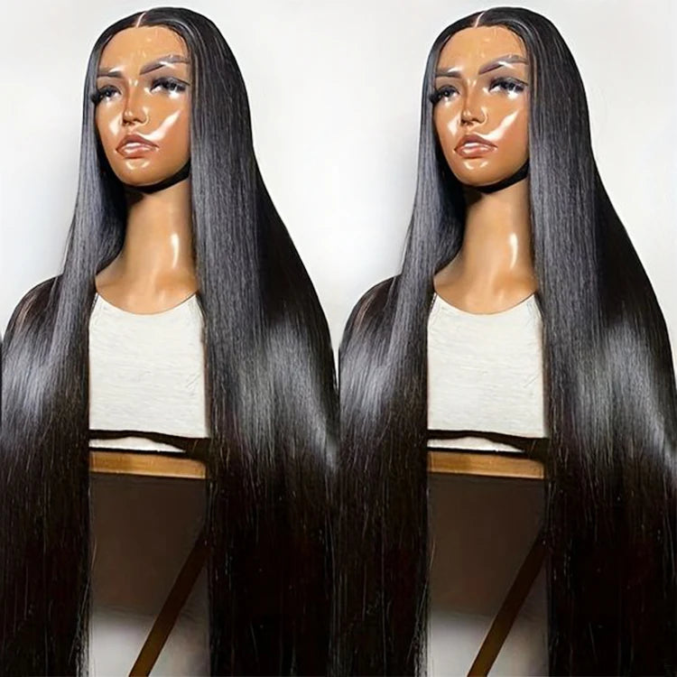 Wholesale Raw Cambodian Hair Straight Double Drown Natural Color Raw Human Hair Wigs 13x4 Transparent HD Lace Wig