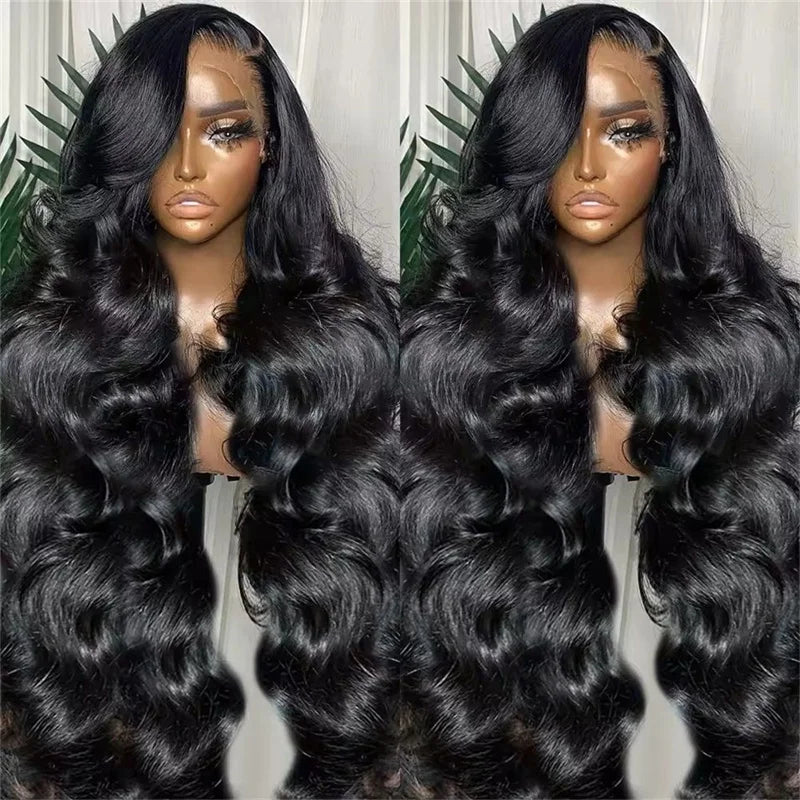 4x4 Lace Closure Wear and Go Body Wave Wigs Human Hair Lace Front 200% Density Ready to Go Blend Human Hair Wigs Wholesale