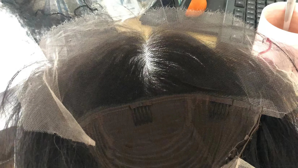 Lace Front Human Hair Wigs with Bangs 100% Raw Vietnamese Hair Glueless Lace Frontal Wigs