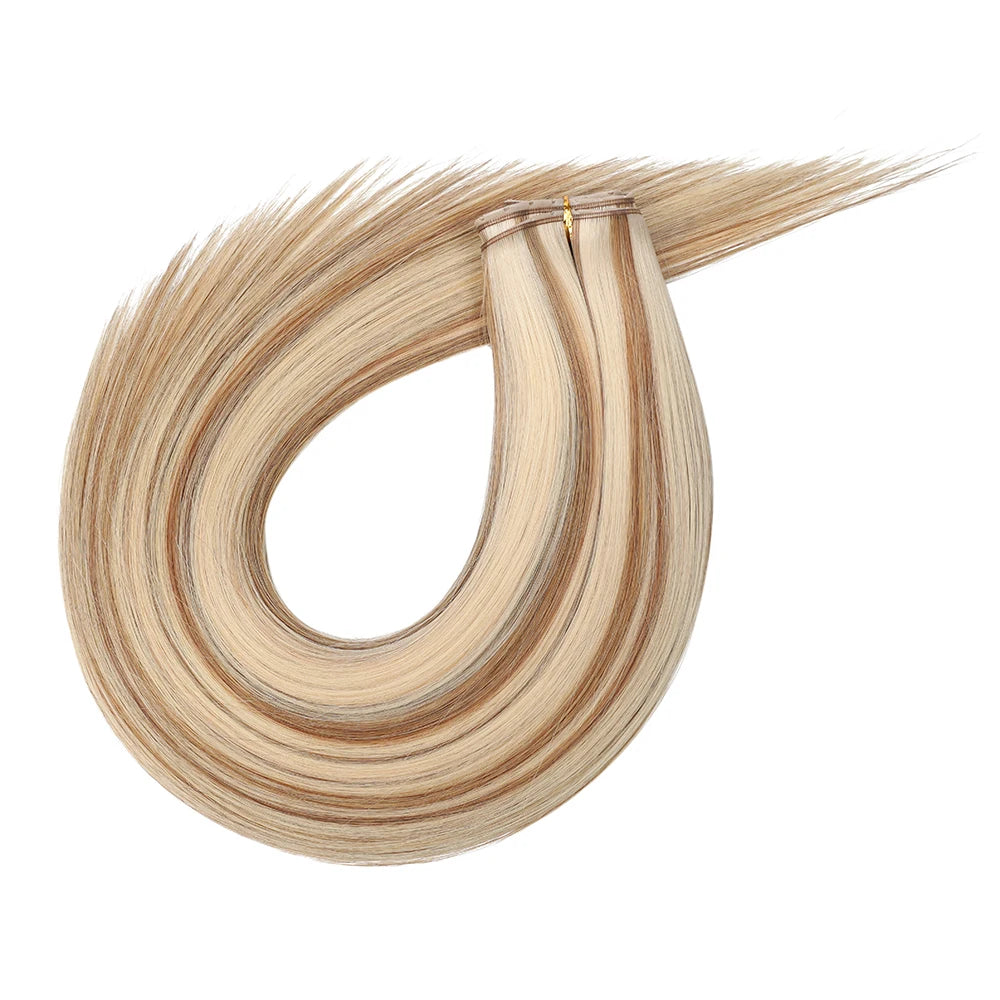 DIYOMO Butterfly Weft Hair Extensions Pu Hole Weft Double Sided Genius Weft Bundles Hand Tied Weft Invisible Weave For Women