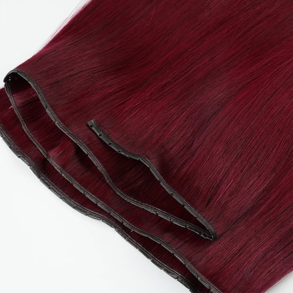 DIYOMO Butterfly Weft Hair Extensions Pu Hole Weft Double Sided Genius Weft Bundles Hand Tied Weft Invisible Weave For Women
