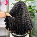 5x5 Glueless Highlight Burmese Bouncy Spiral Curly Human Hair Wigs 350% Density Lace Closure Curly Wig for Women PrePlucked Remy