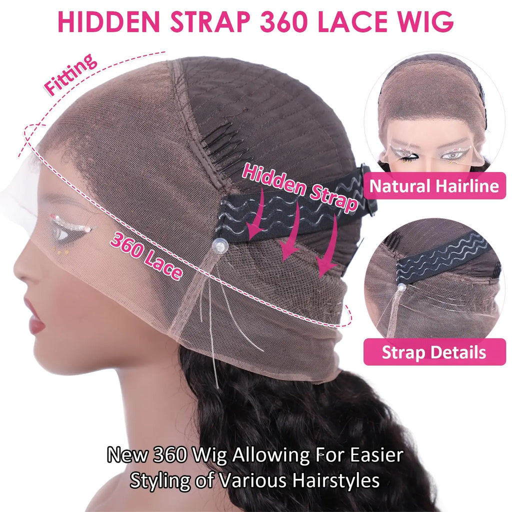 450 Density Invisible Drawstring Cap 360 Full Lace Frontal Wigs Glueless Human Hair Wigs 40in Kinky Curly Brazilian Virgin Hai