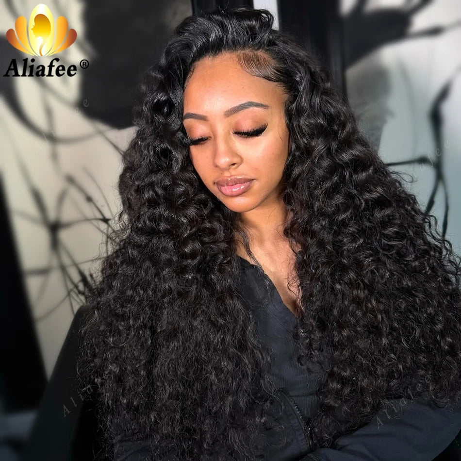 Dark Green Loose Curly Wigs 200 Density 13x6 Hd Lace Frontal Wigs Brazilian Deep Wave Curly Human Hair Wigs Pre Plucked Wig