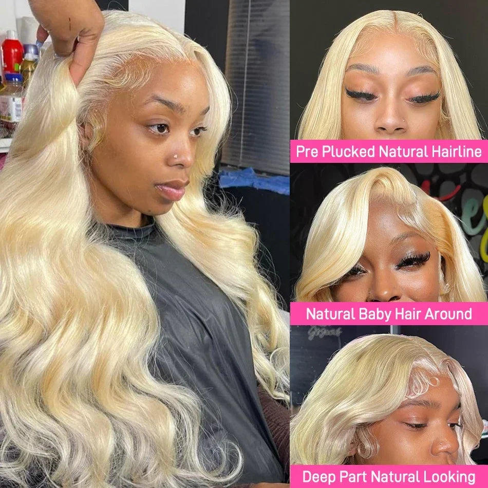 613 Hd Lace Frontal Wig 13x6 Body Wave Human Hair Wigs 30 Inch Honey Blonde Color Wig Brazilian 13x4 Lace Front Wigs For Women