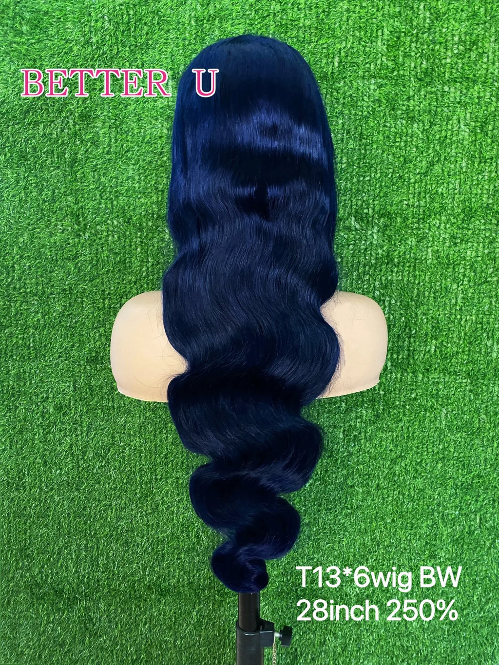 13x6 Midnight Blue Lace Front Human Hair Wigs Brazilian For Women Body Wave HD Transparent 13x4 Lace Front Human Hair Wigs