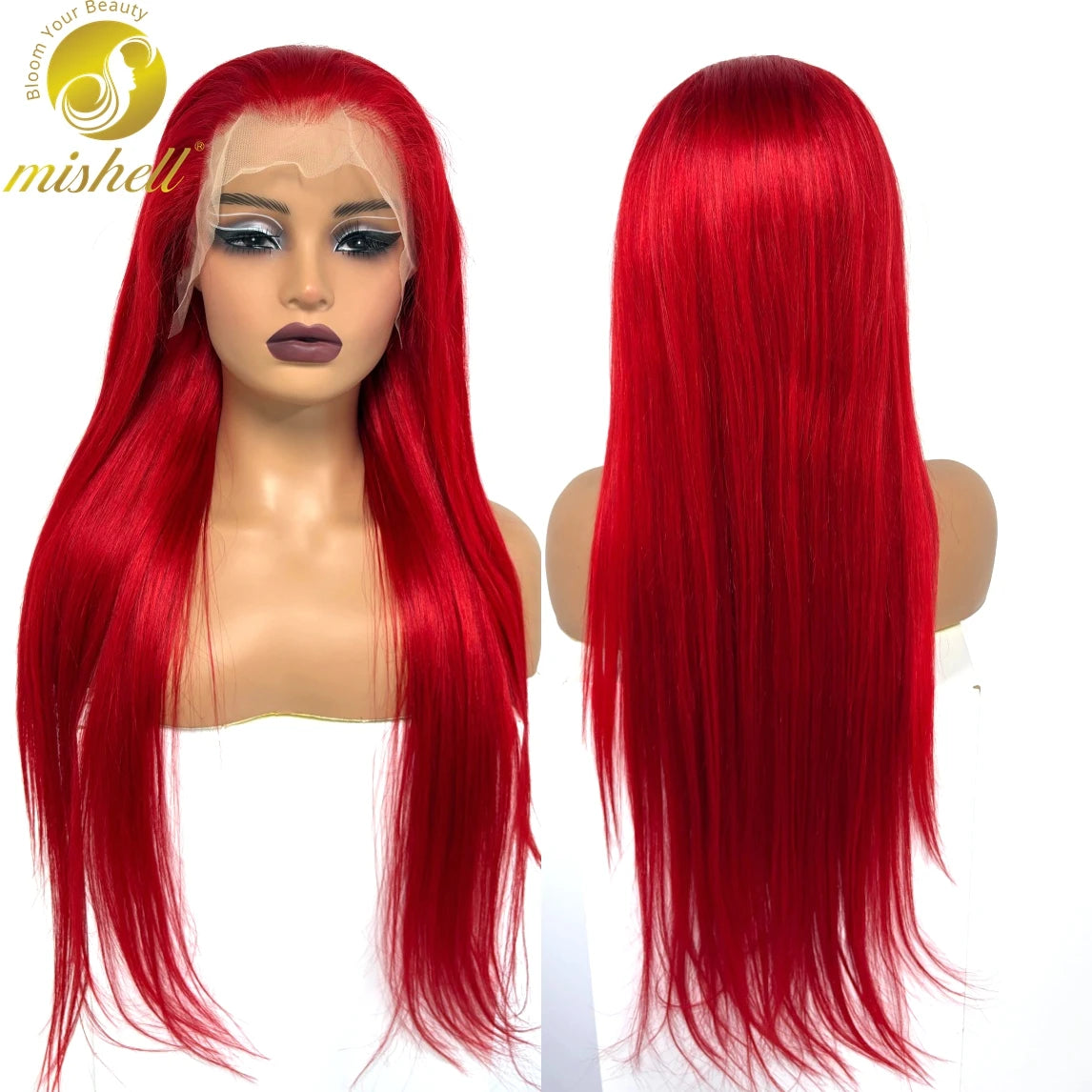 13x4 Lace Frontal Pink Straight Human Hair Wig 26 28inch 250 Density Pre Plucked Red Hair Wig Grey Lace Front Wigs for Women