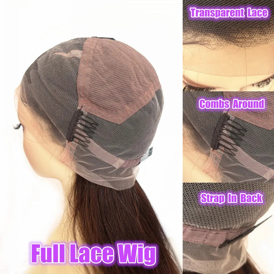 Highlight Kinky Straight Light Italian Yaki 13x6 Front Human Hair Wig Preplucked 180% Light Yaki Silk Top Human Hair Wigs