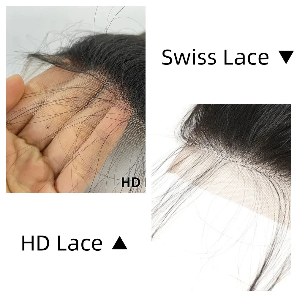Ali Queen Hair Straight HD Lace Front Wig With Baby Hair Brazilian Remy Human Hair Wigs 4x4/5x5 Lace Closure Wig With Free Part